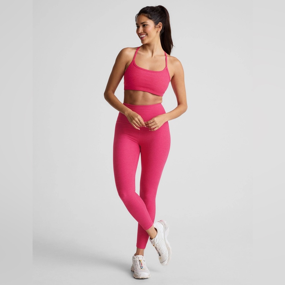 NWT beyond yoga Spacedye Caught In The Midi High Waisted Legging vivid pink